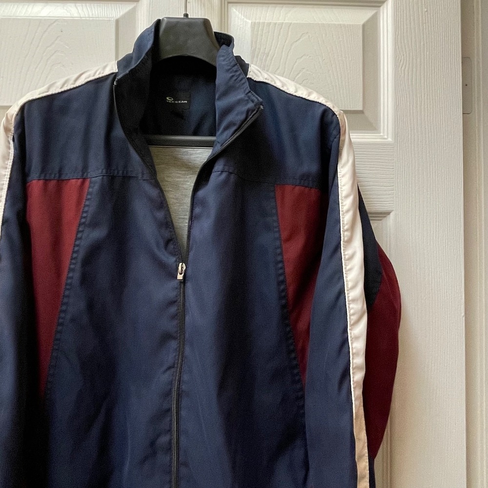 Tek Gear Men's Large Jacket Long Sleeve Zip Lined Running Jogging‎ Casual Golf